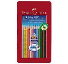 Etui métal de 12 crayons de couleur COLOUR GRIP 2001 Aquarellable Assortis FABER-CASTELL