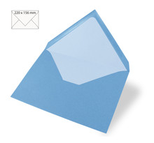 Enveloppe C6  uni  FSC Mix Credit  bleu azur  156x110mm  90g / m²  5 pces
