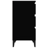 vidaXL Table de chevet noir 40x35x70 cm bois d’ingénierie