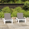 vidaXL Chaises de salon de jardin avec coussins 2 Pièces Plastique Blanc