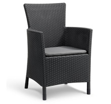 Allibert chaise de salle à manger de jardin iowa graphite 215526