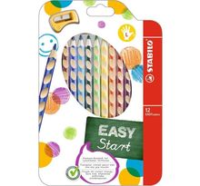 STABILO Étui thermoformé de 12 Crayons de couleur Easycolors + 1 Taille - crayon