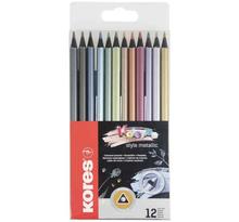 Crayon de couleur 'kolores metallic style'  étui de 12 kores