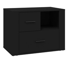 Vidaxl table de chevet noir 60x36x45 cm bois d’ingénierie