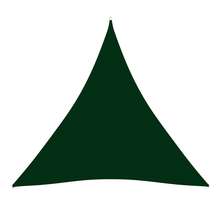 Vidaxl voile de parasol tissu oxford triangulaire 5x5x5 m vert foncé