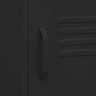Vidaxl table de chevet noir 35x35x51 cm acier