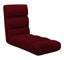 Vidaxl chaise pliable de sol rouge bordeaux similicuir