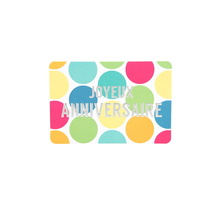 Mini carte de voeux avec enveloppe - anniversaire - joyeux anniversaire multi-couleur