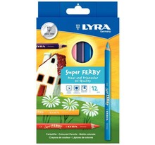 Étui de 12 crayons de couleur triangulaires LYRA Super Ferby