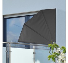 HI Écran de balcon 1 2 x 1 2 m Noir Polyester