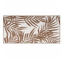 vidaXL Tapis d'extérieur marron et blanc 100x200 cm design réversible