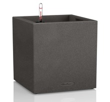 LECHUZA Jardinière CANTO Stone 30 Low ALL-IN-ONE Noir graphite
