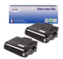 2 Toners compatibles  avec Brother TN3480 pour Brother HL-L5200DW  HL-L5200DWT  HL-L6250DN  HL-L6300DW- 8 000 pages - T3AZUR