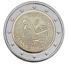 Monnaie 2 euros commémorative estonie 2021 - peuples finno-ougriens