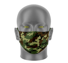 Masque Bandeau - Militaire Vert - Taille L - Masque tissu lavable 50 fois