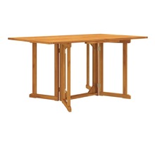 vidaXL Table de jardin papillon pliante 150x90x75 cm bois massif teck