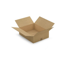 Caisse carton plate brune simple cannelure raja 50x40x15 cm (lot de 20)