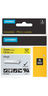 Dymo rhino - etiquettes industrielles vinyle 12mm x 5.5m - noir sur jaune