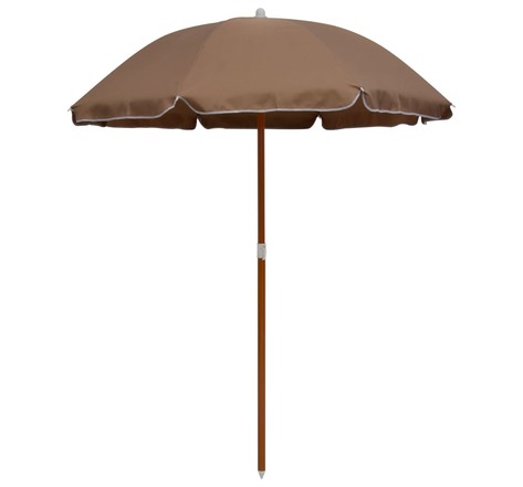 Vidaxl parasol avec mât en acier 180 cm taupe