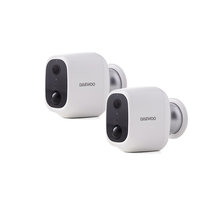 DAEWOO Pack de 2 Caméras autonomes: Int/Ext W501 Full HD, détection de mouvement, vision nocturne, système audio, compatible avec Amazon Alexa