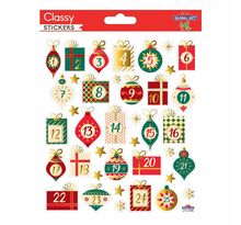 Stickers Calendrier de l'Avent - Cadeaux de Noël