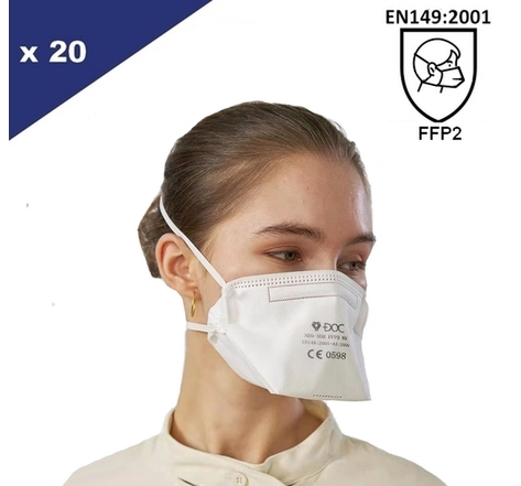 Lot de 20 Masques FFP2 (NR) Format Bec de Canard EN149:2019