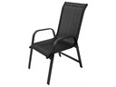 Lot de 2 fauteuils de jardin "Porto" alu/textilène - Noir