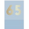Carte D'anniversaire 65 Ans En Or - Bleu Clair - A Message - Pour Homme Et Femme - 11 5 X 17 Cm - Draeger paris