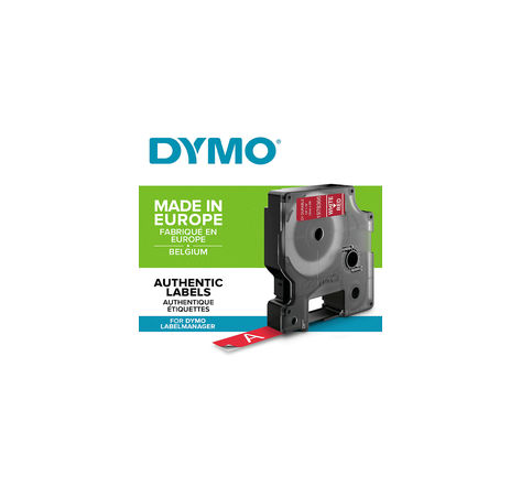 Dymo labelmanager cassette ruban d1 durable, haute résistance, blanc/rouge, 12mm x 3m