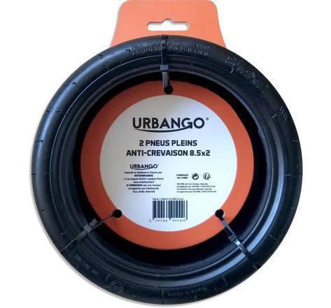 URBANGO Lot 2 pneus plein - Haute qualité - Anti-Crevaison - Compatible XIAOMI MIJA/M365