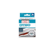 Dymo labelmanager cassette ruban d1 19mm x 7m rouge/blanc (compatible avec les labelmanager et les labelwriter duo)