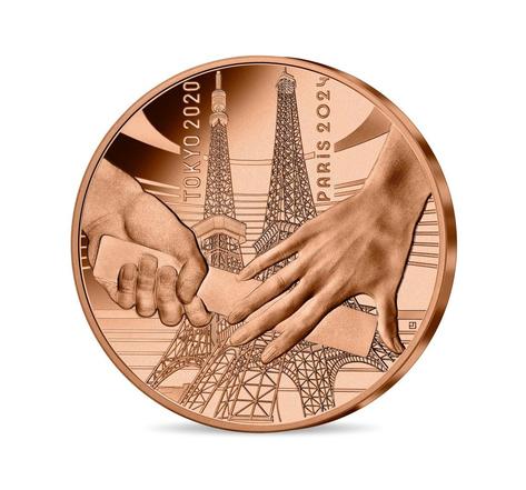 Monnaie de 1/4€ Jeux Olympiques de Paris 2024 - Handover - De Tokyo à Paris