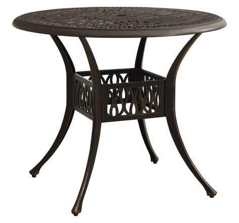 vidaXL Table de jardin Bronze 90x90x74 cm Aluminium coulé