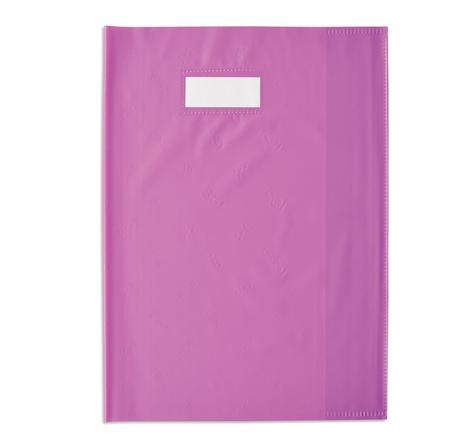 Protège-cahier Styl'SMS A4 (21x29,7 cm) pvc 120 avec Porte-étiquette Violet ELBA