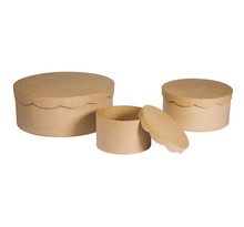 Boîtes gigognes rondes papier mâché (x3)