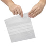 Sachet plastique zip transparent à bandes blanches 50 microns 12 x 18 cm (colis de 1000)