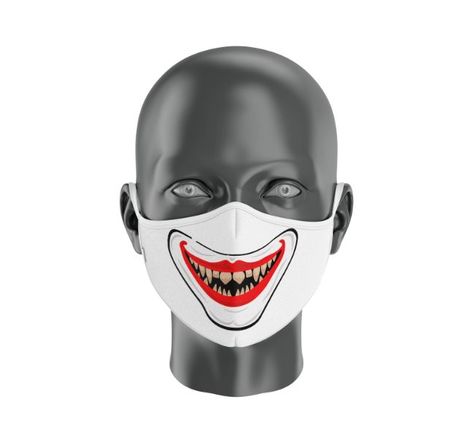 Masque Distinction Crazy Sourire Joker - Masque tissu lavable 50 fois