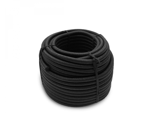 Bobine, rouleau de tendeur élastique - 25 mètres x 6 mm - Noir