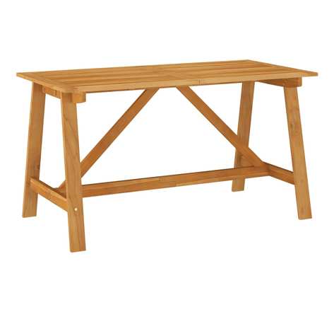 Vidaxl table à dîner de jardin 140x70x73 5 cm bois d'acacia massif