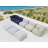 Fauteuil salon de jardin modulable modulo beige polyester 87x85x62cm