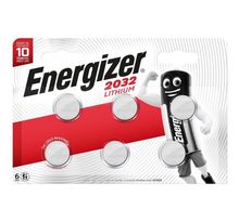 Piles bouton Energizer Lithium 2032, pack de 6