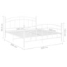 Vidaxl cadre de lit blanc métal 160x200 cm