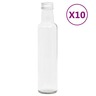 vidaXL Petites bouteilles en verre 260 ml avec bouchon à vis 10 Pièces