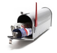Boîte aux lettres Us mailbox design américain gris argenté boite à lettres avec drapeau