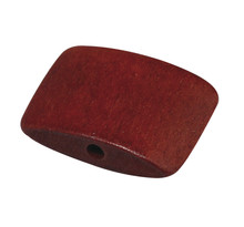 Perle bois bayong rouge cardinal coussin 1 8 x 2 3 cm