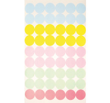 Gommettes rondes couleurs pastel 1 5 cm 4 planches