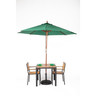 Parasol de terrasse à poulie vert professionnel de 2 5 m - bolero - polyester x2370mm