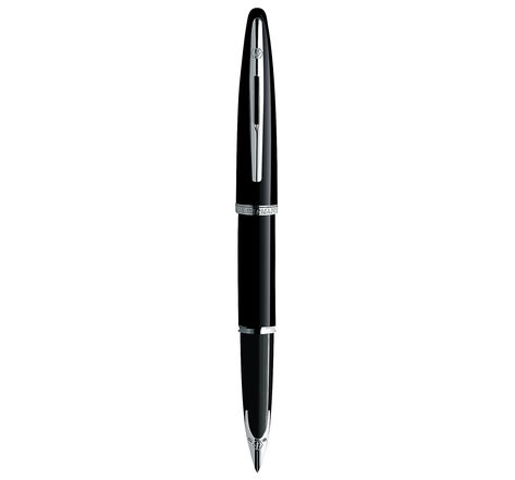 Waterman carène stylo plume  noir brillant  plume fine 18k  encre bleue  coffret cadeau