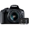 Canon eos 2000d + ef-s 18-55 is ii + ef 50mm 1/2" boîtier d'appareil-photo slr 24 1 mp cmos 6000 x 4000 pixels noir