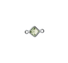 Perle cristal swarovski carré jade 11 mm